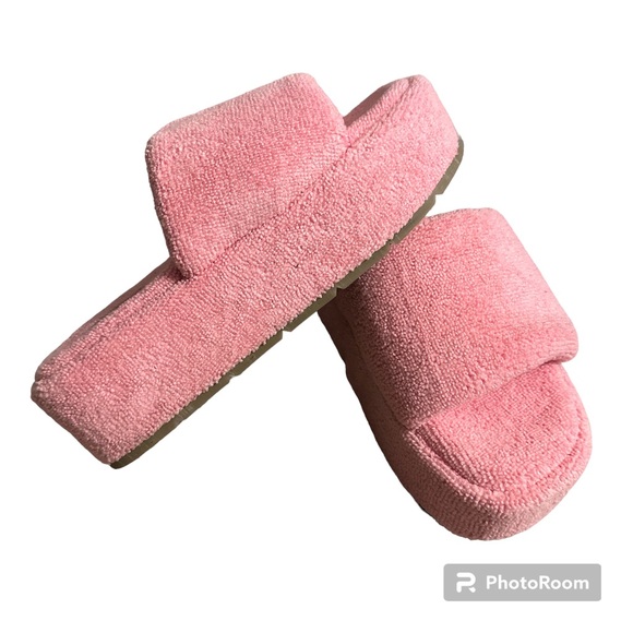 ASOS DESIGN Taya padded flatform sandals in pink - Picture 2 of 11